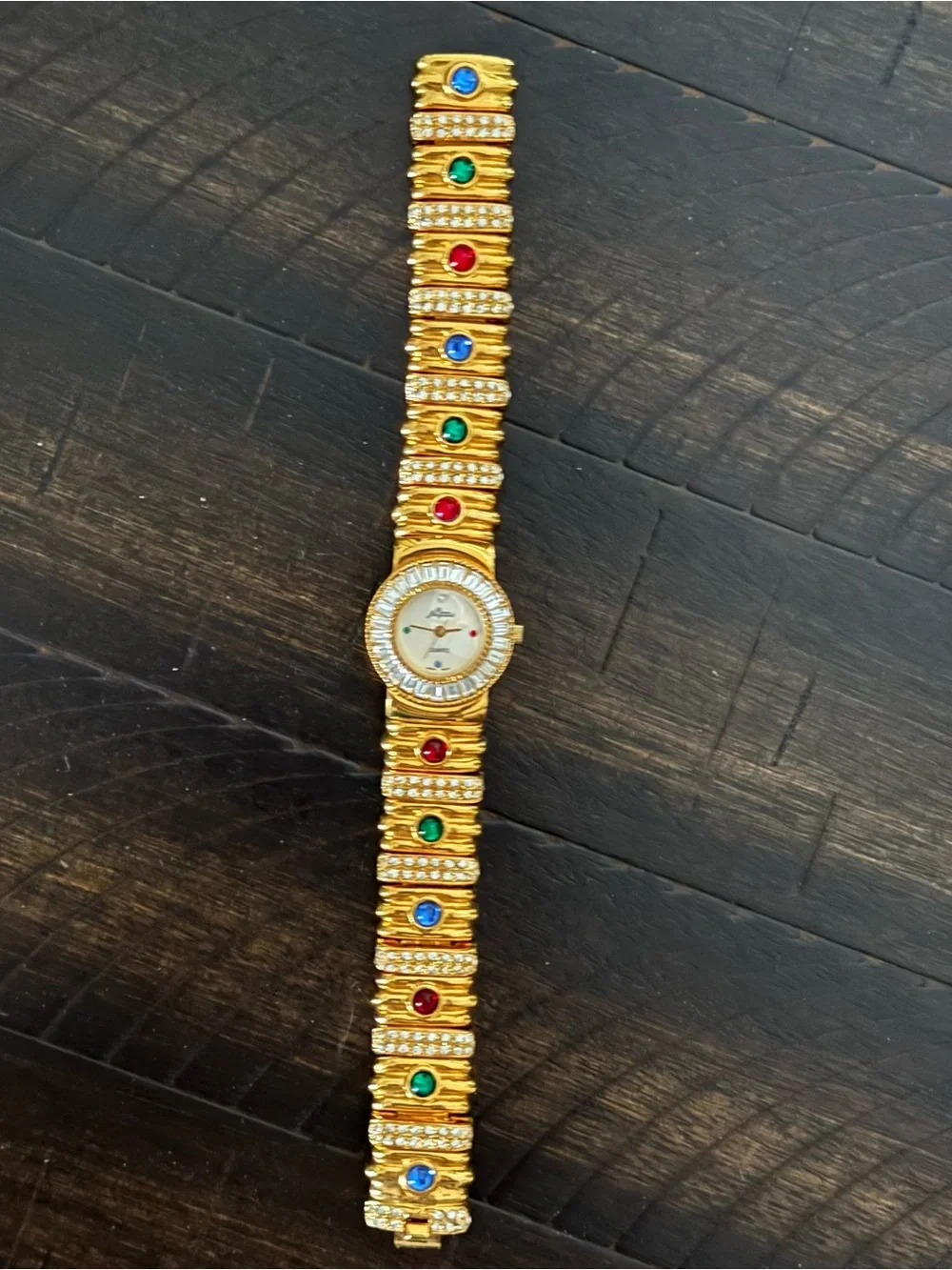 Vintage Pierre Jacquard Gold Tone Quartz Dress Watch